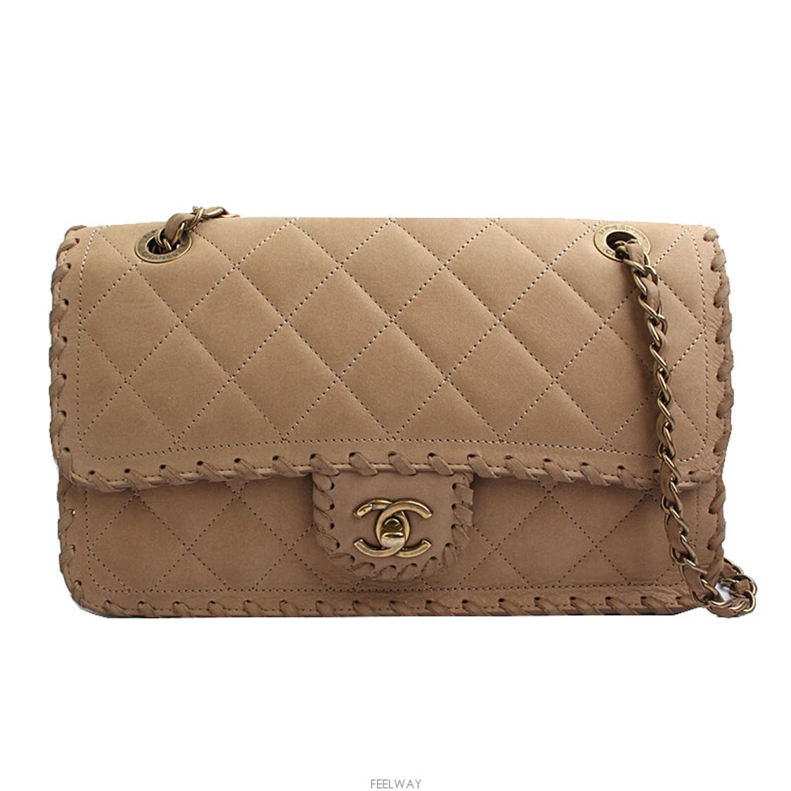 샤넬 베이지 빈티지금장 펀칭트림 크로스백 (21번대)

 상품이미지1