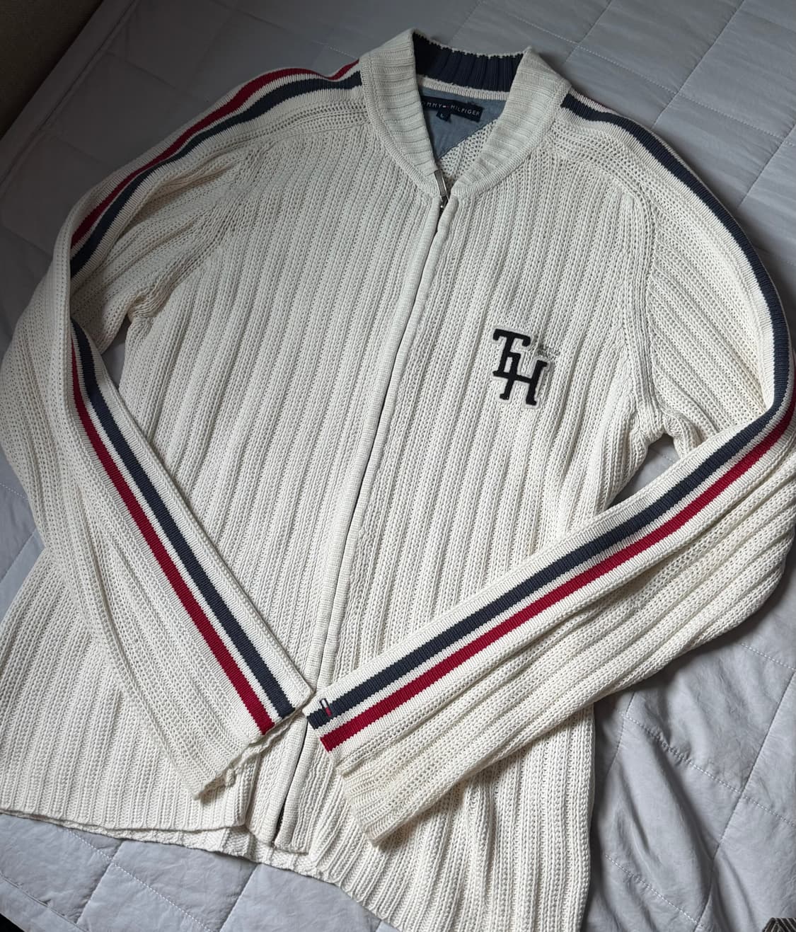 타미힐피거 니트집업 상품이미지1