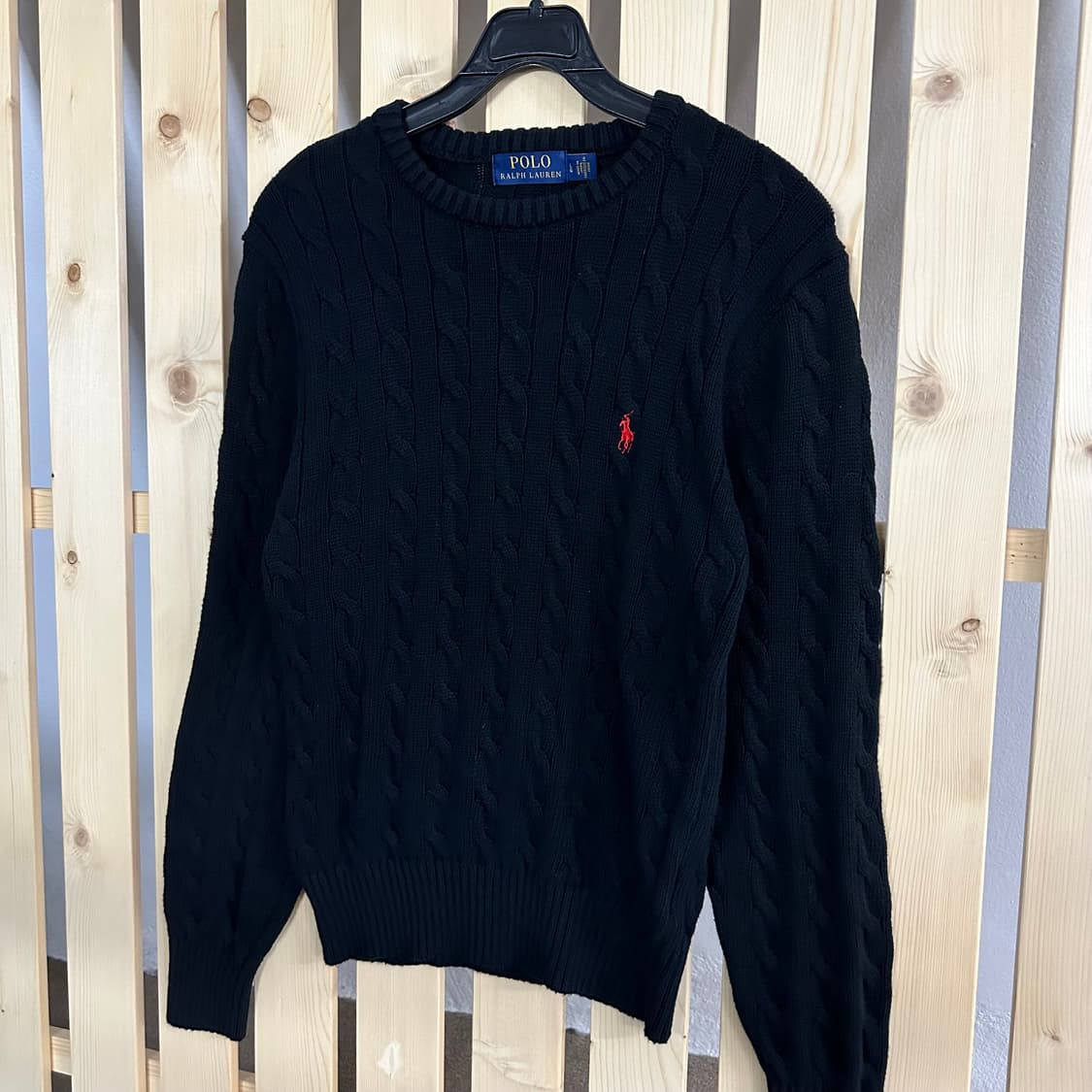 (S) 폴로 랄프로렌 케이블 블랙 니트 상품이미지2