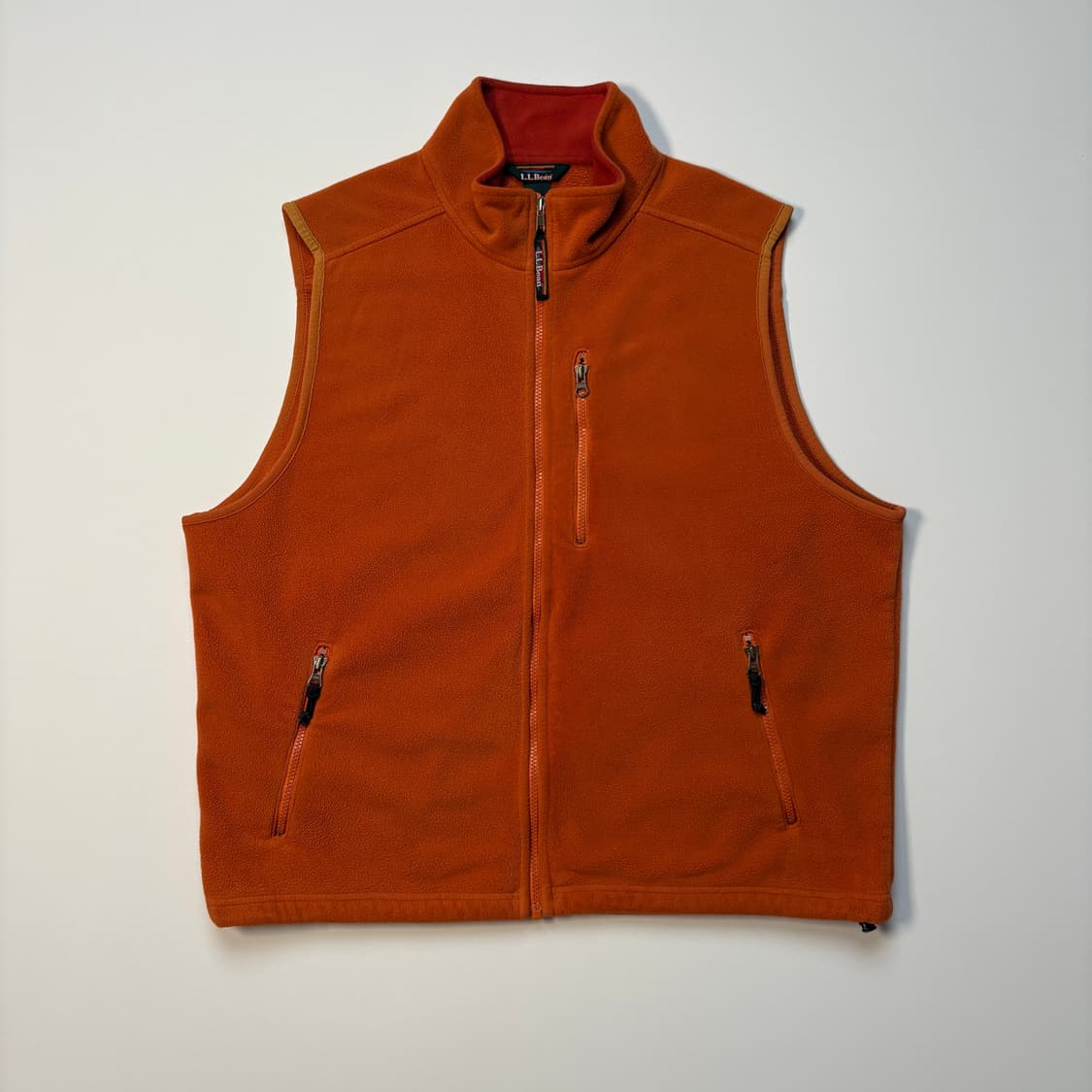 00s LLBean 주황색 플리츠 베스트 상품이미지1