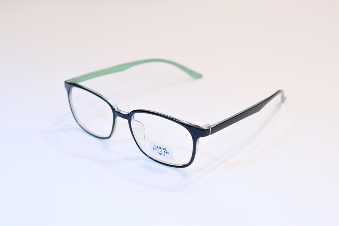 [Vintage] 블랙 & 민트 포인트 스퀘어 안경 상품이미지3