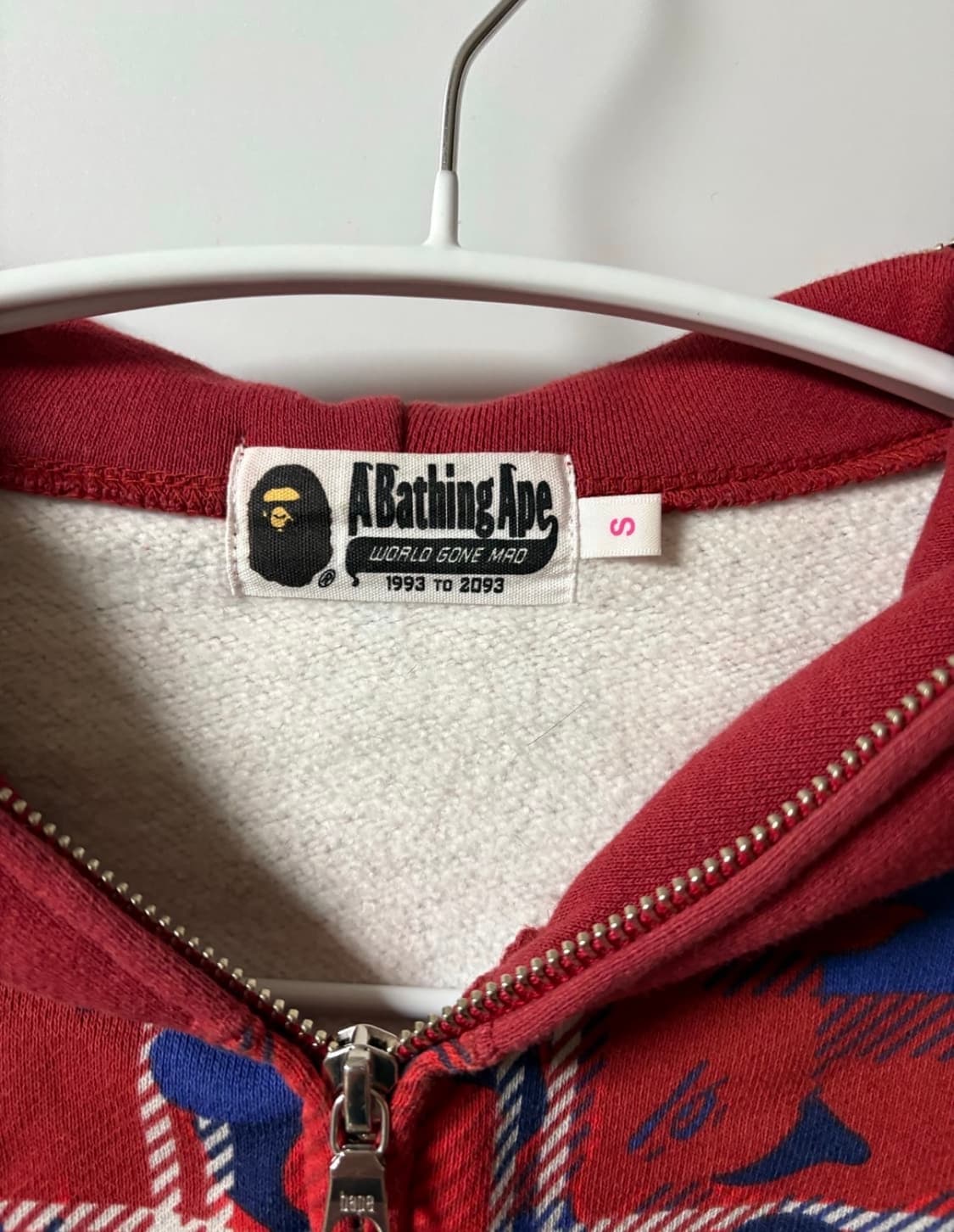 베이프 체크 카모플라주 후드집업 상품이미지7