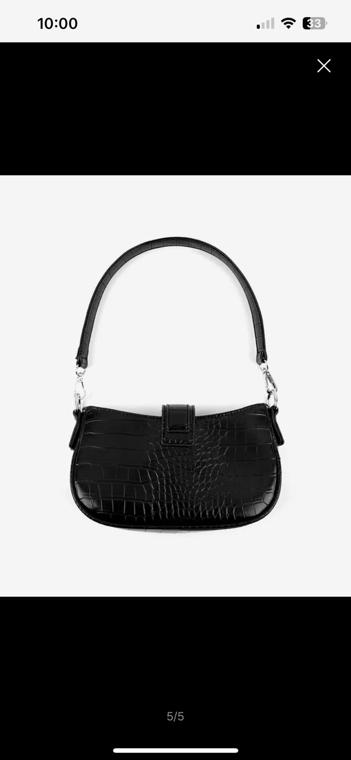 팬시클럽 레더 버클 숄더 백 블랙 상품이미지2