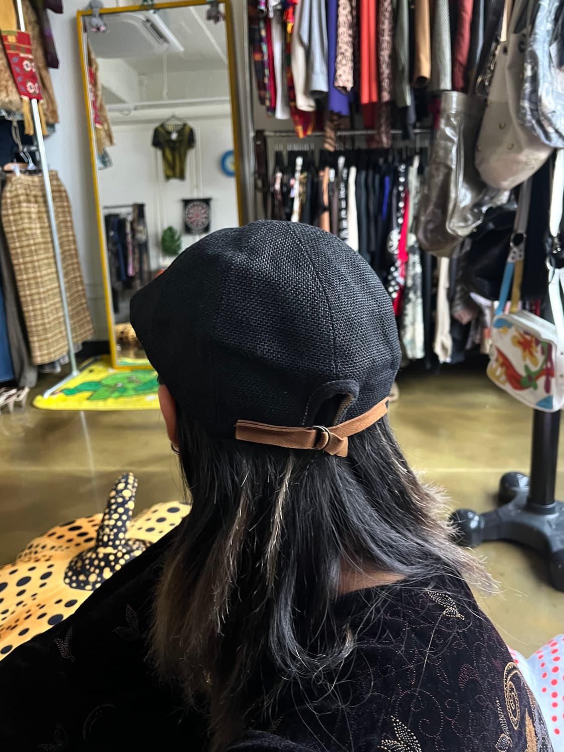 Jpn Vintage 8-Panel Black Hunting Cap 상품이미지4