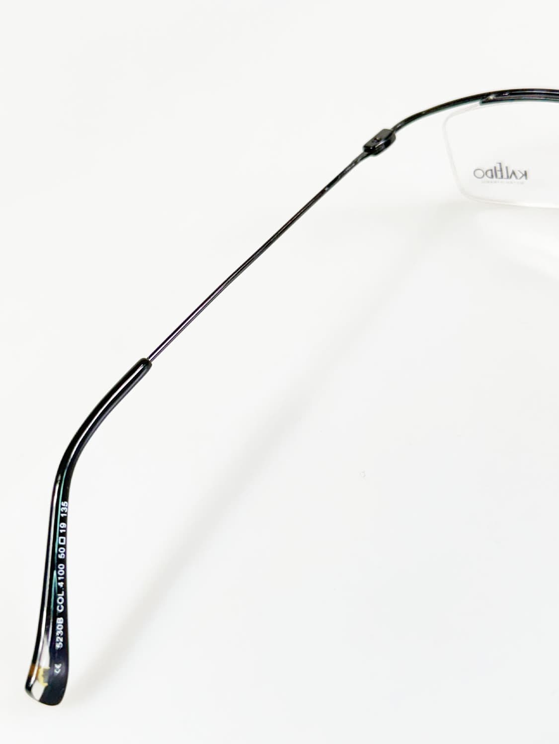 90s KALEIDO 블랙 반무테 스퀘어 메탈 빈티지 안경 상품이미지6