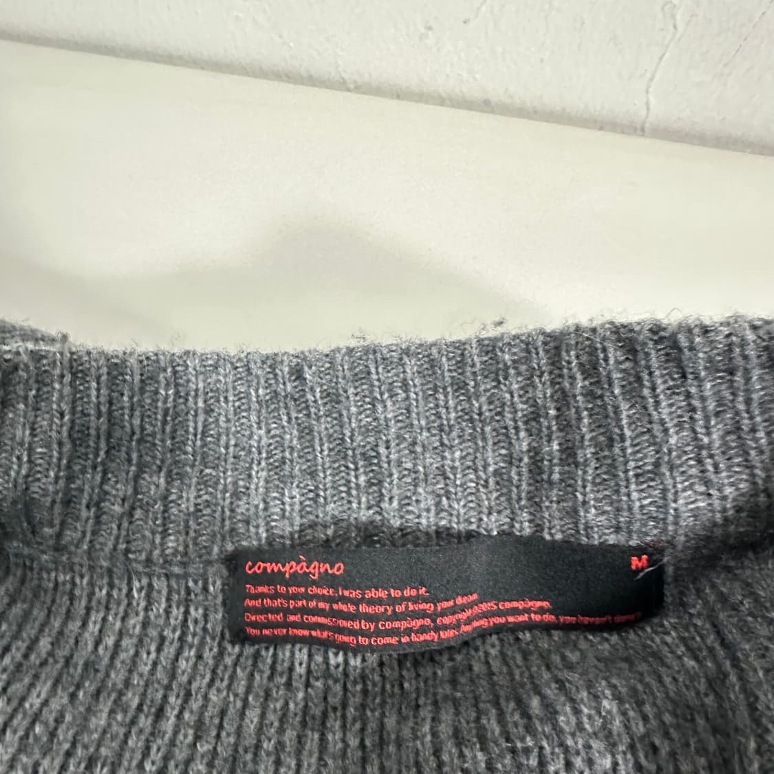 FREE 꼼파뇨 그레이 오버핏 헤비 가디건 상품이미지3