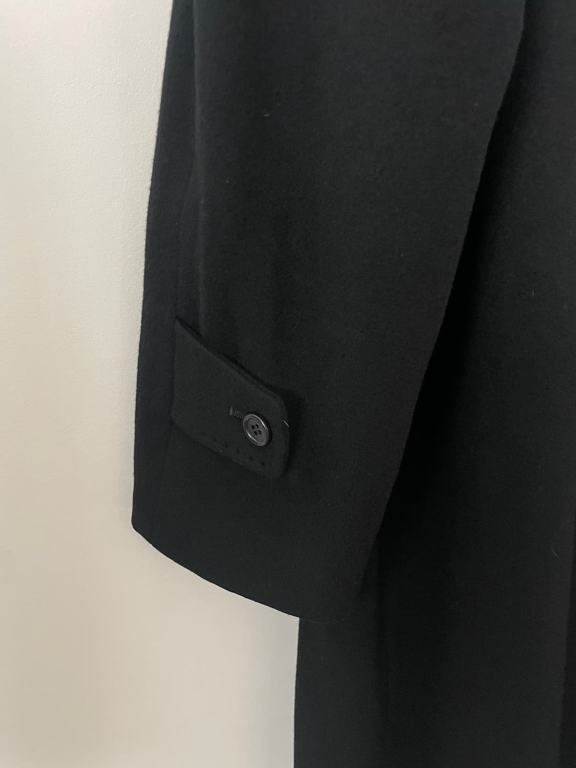 vintage black cashmere balmacaan coat 상품이미지6