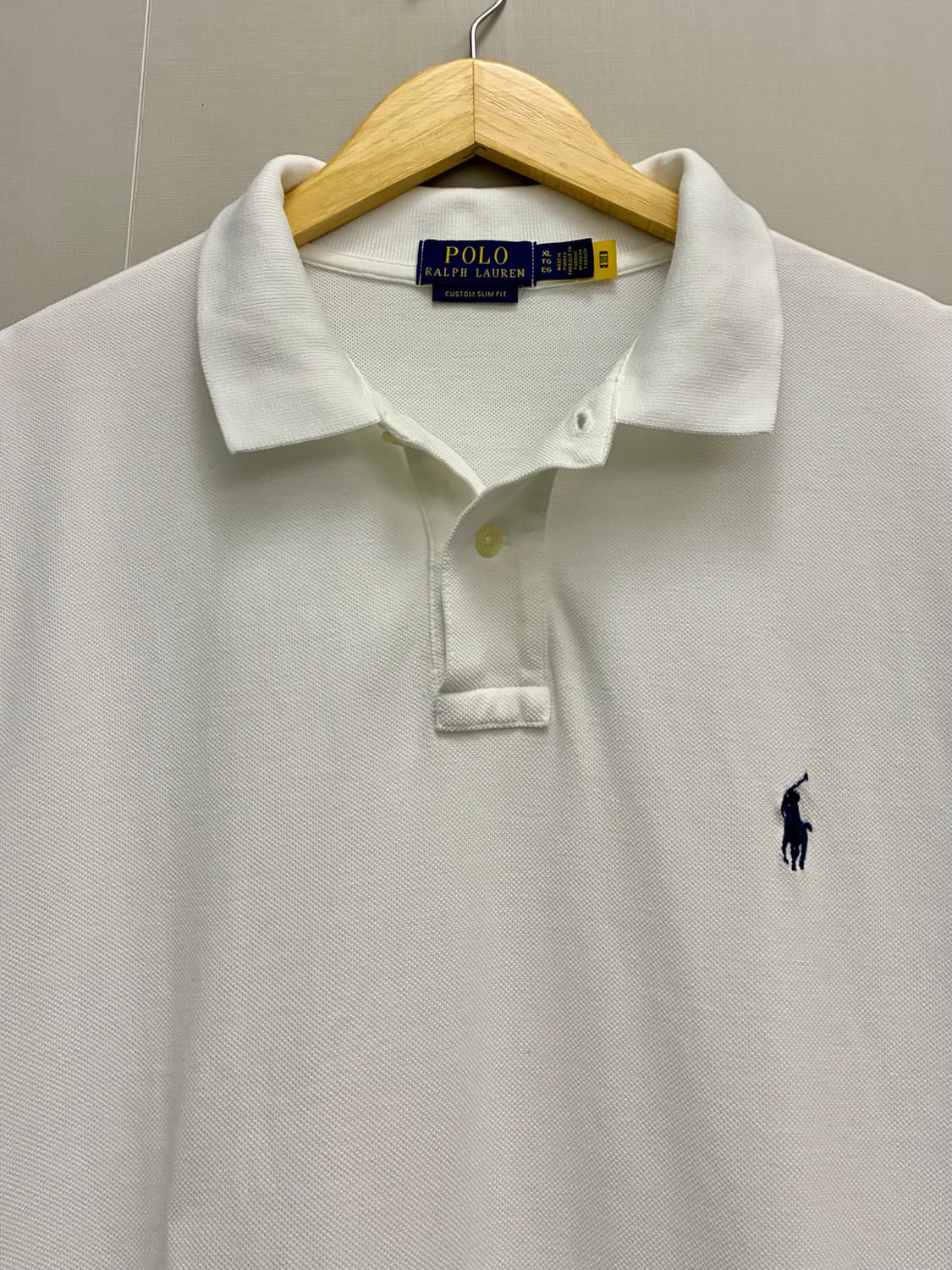 (XL)POLO 폴로랄프로렌 코튼 반팔 PK카라티 화이트 폴로카라티 상품이미지3