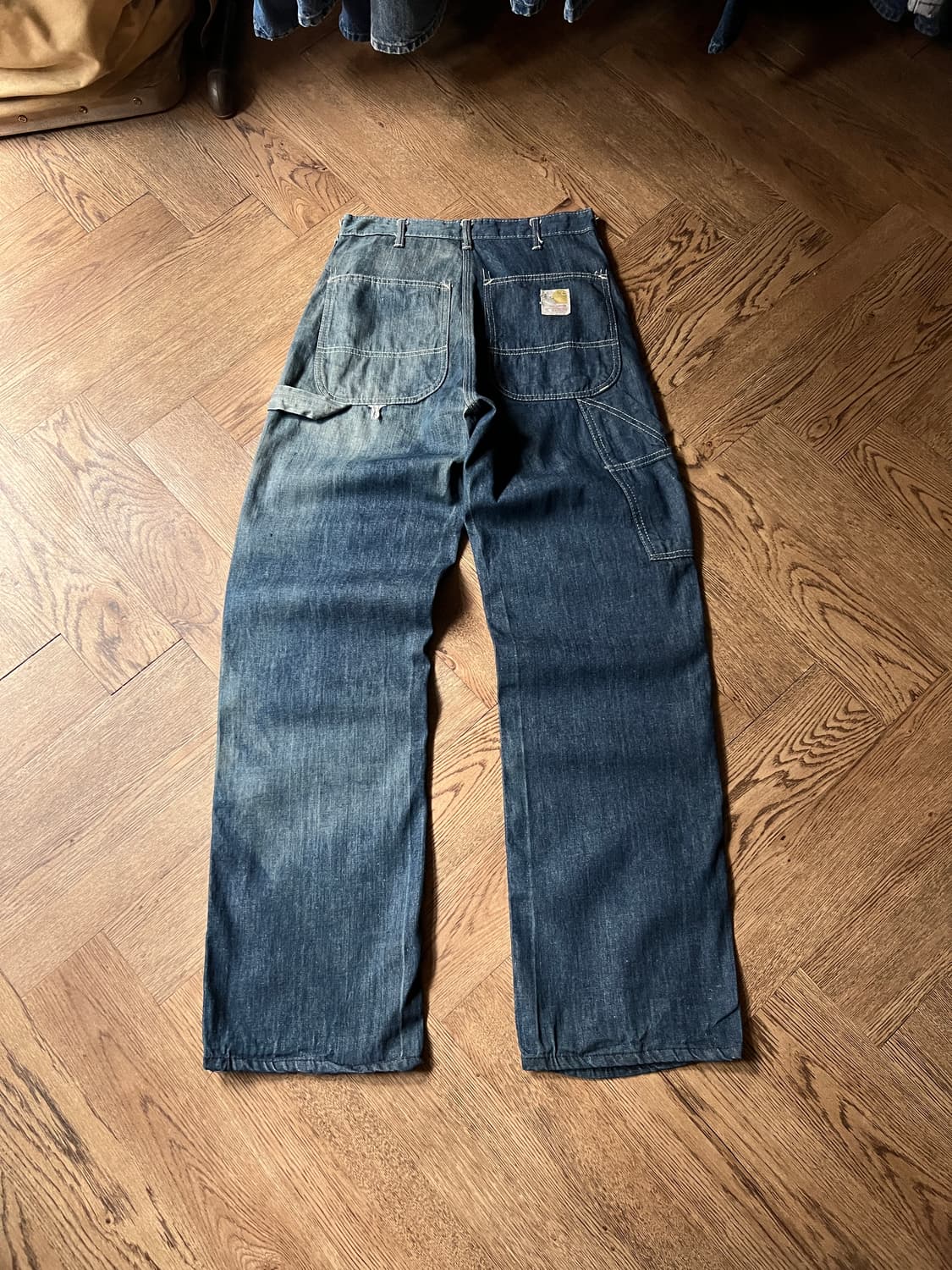 [25]70's 칼하트 OG 하드 페이딩 덩가리 싱글니 워크팬츠 상품이미지3