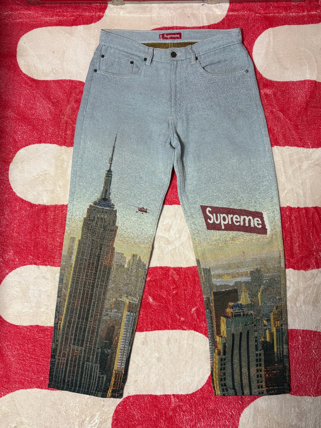 [30] 슈프림 20fw 에어리얼 테피스트리 레귤러 진  상품이미지1