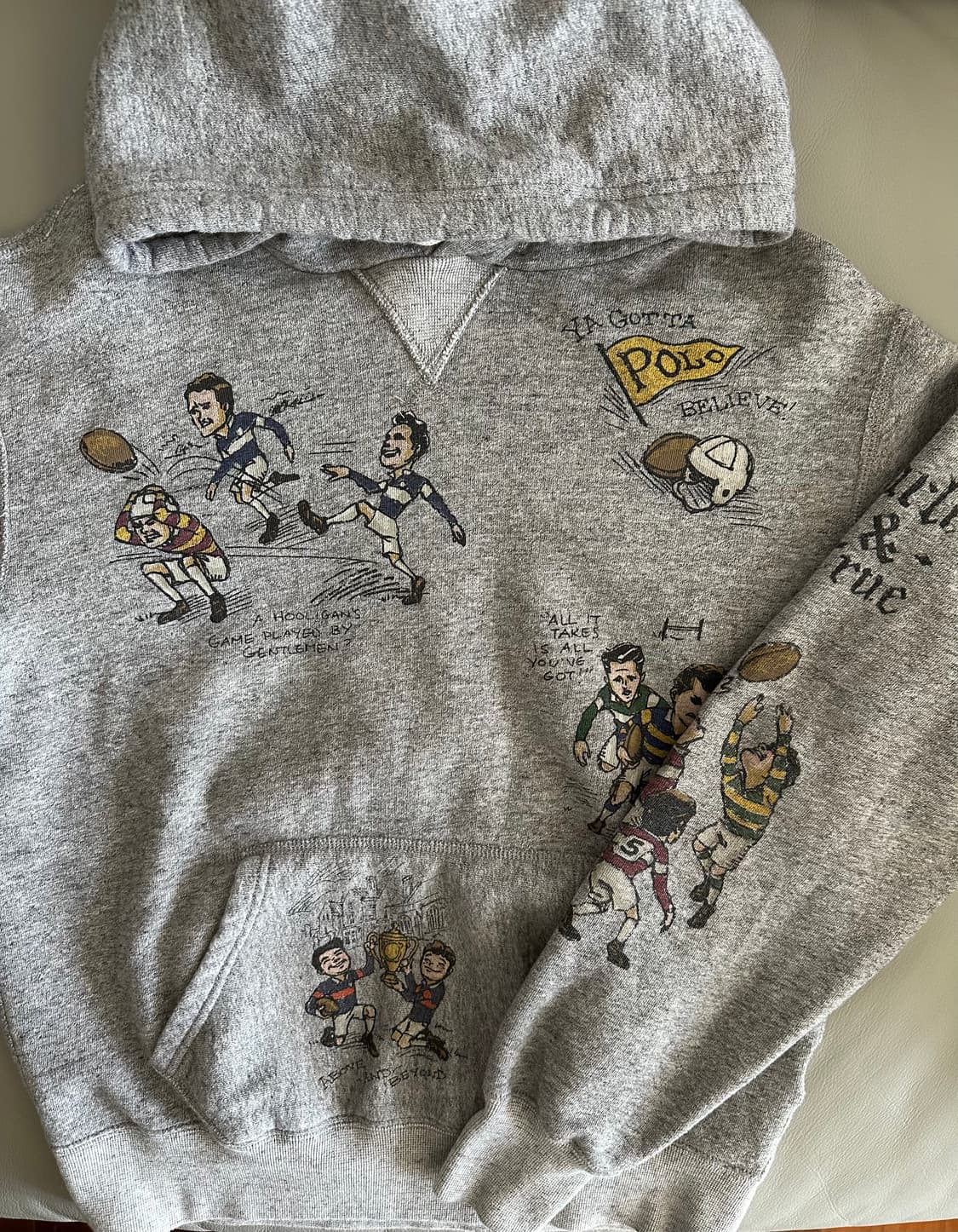 폴로 랄프로렌 럭비 그래픽 후드티 S 상품이미지3