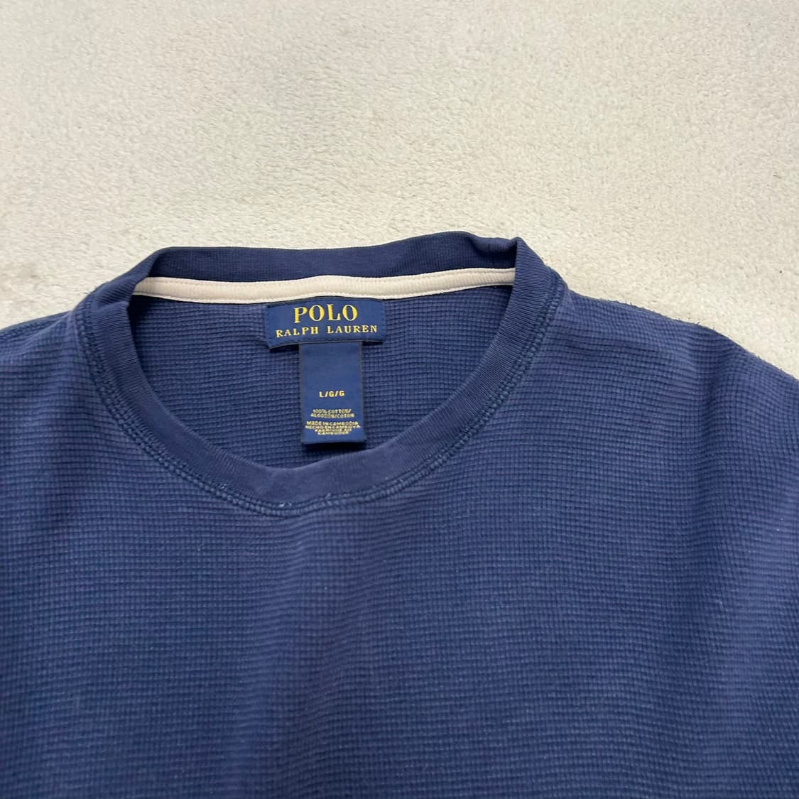 Polo navy waffle tee 상품이미지6