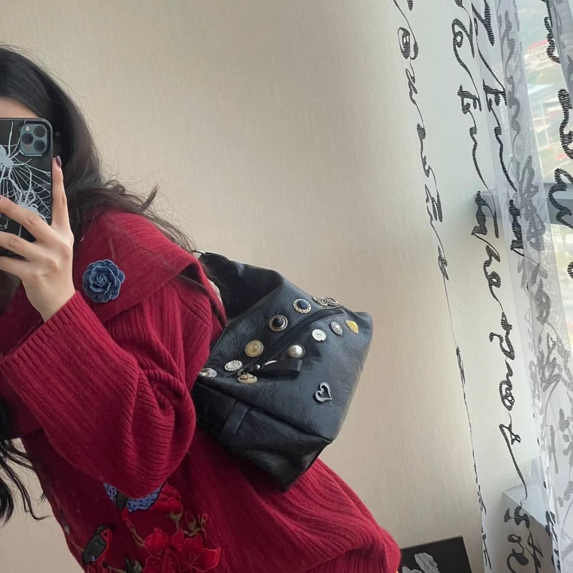 빈티지 버튼 장식 숄더백 🖤 상품이미지6