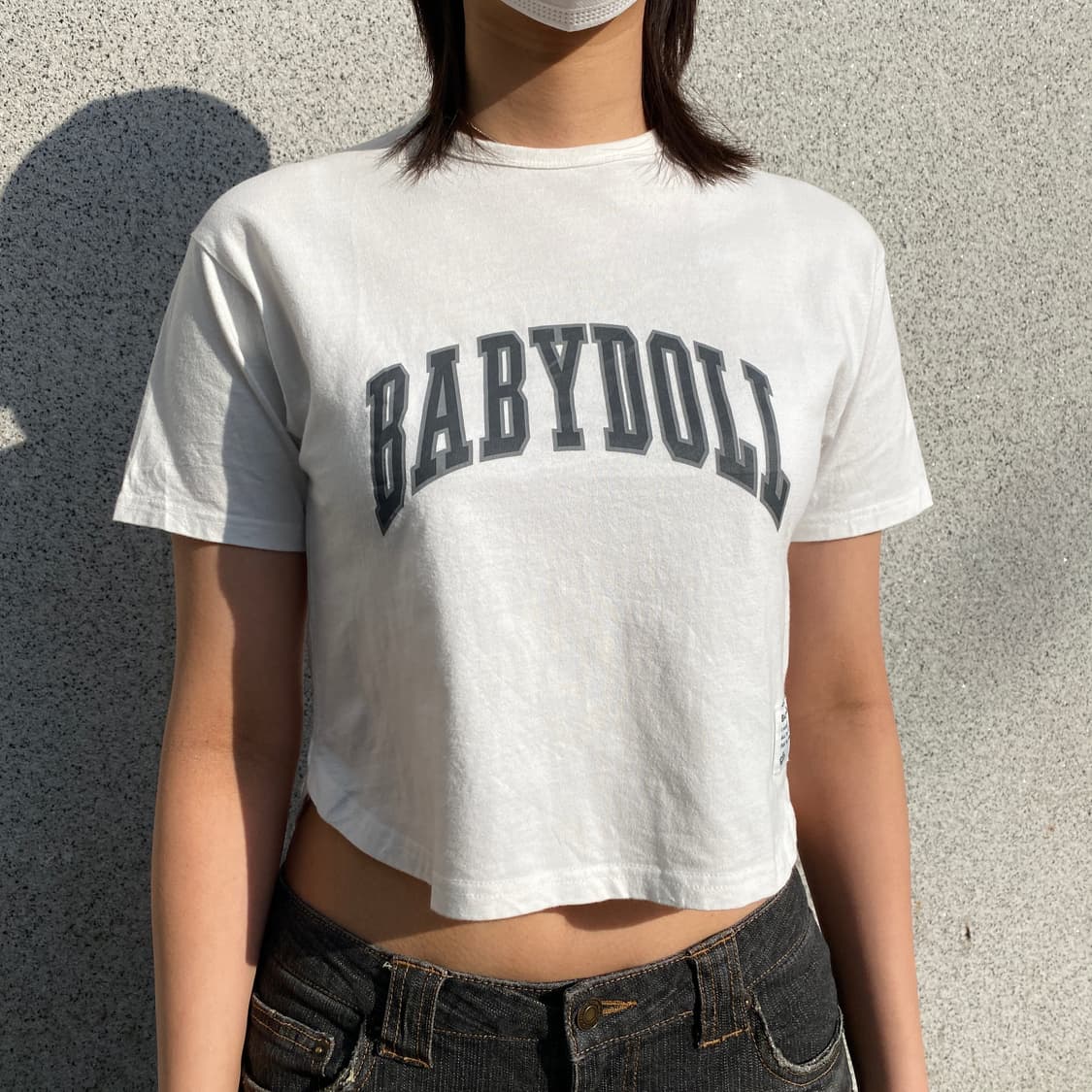 [BABYDOLL] 재팬 이지 캐주얼 아치 로고 티셔츠 상품이미지4