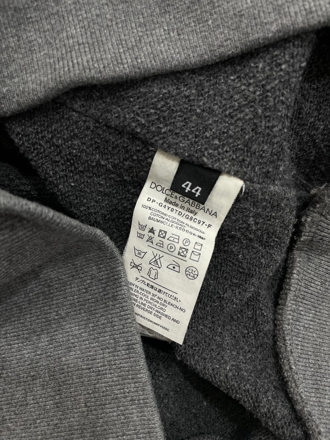 돌체앤가바나/그레이 그래픽후드티(S) 상품이미지4
