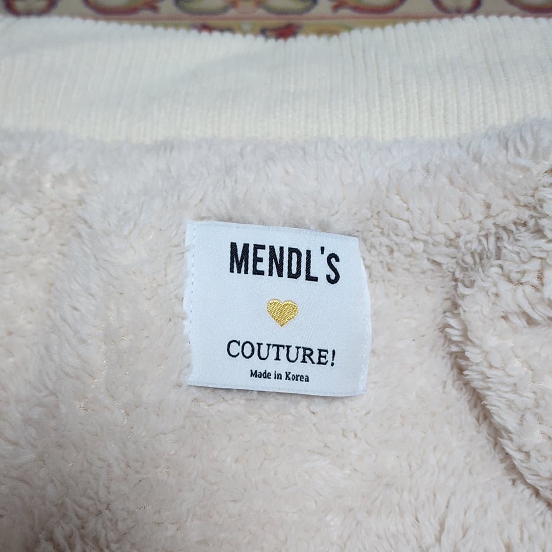 멘들스 꾸뛰르 페이즐리 양털 누빔 자켓 프리 상품이미지3