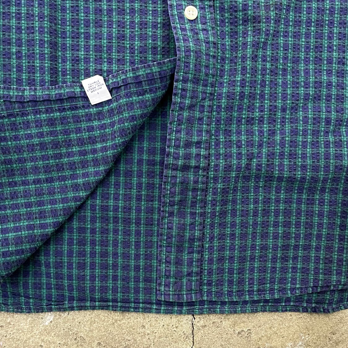 90's 폴로 시어서커 1/2 셔츠 XL 상품이미지5