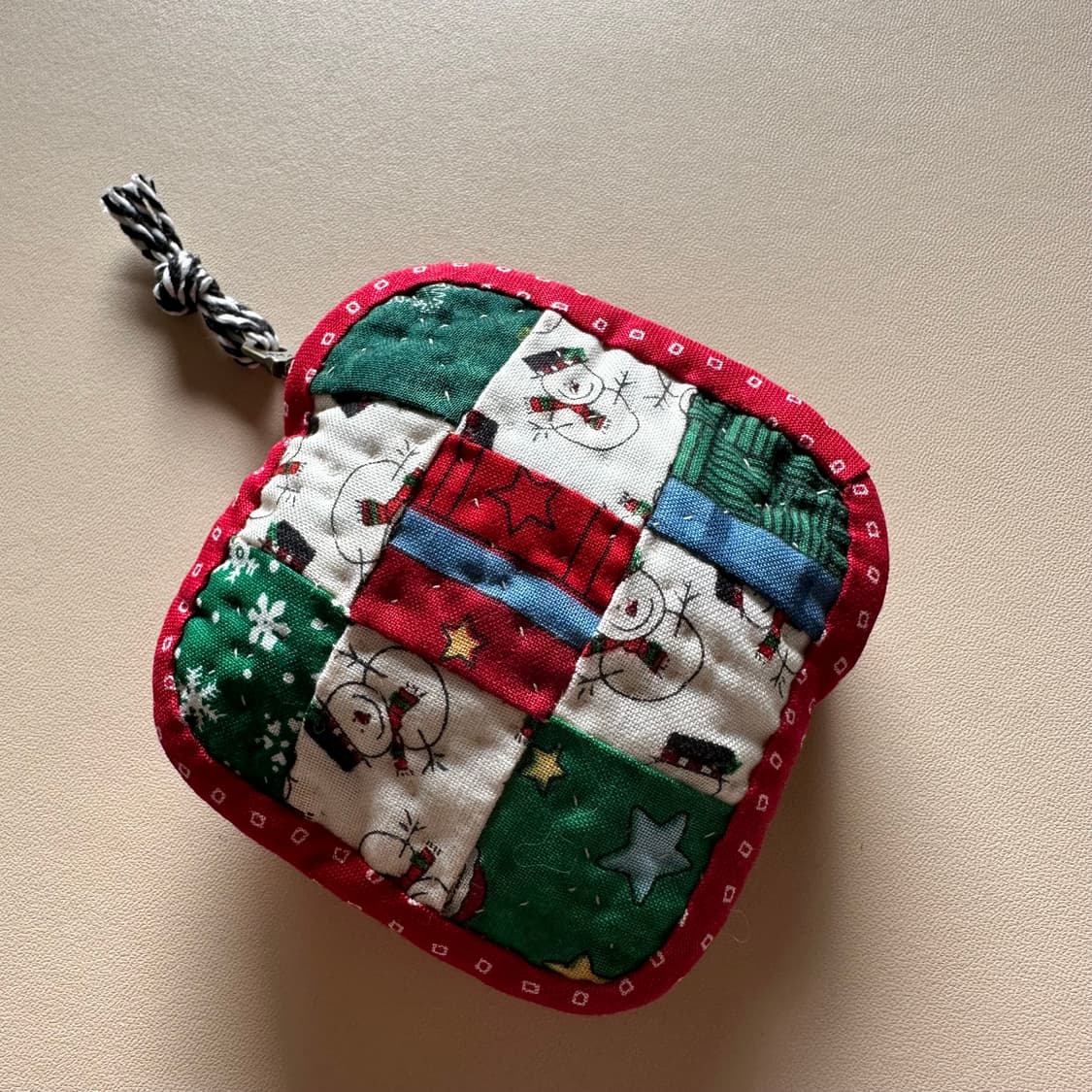 크리스마스 작은 퀼트 파우치 / 에어팟 파우치 / 동전지갑 상품이미지2