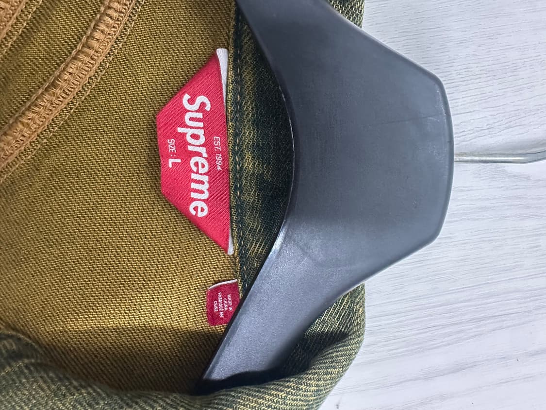 [L] 슈프림 S 로고 데님 트러커 자켓 더티 SUPREME S logo 상품이미지4