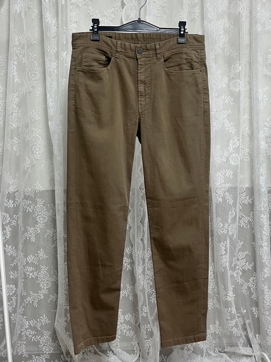 32) dkny 코튼 팬츠 브라운 상품이미지1