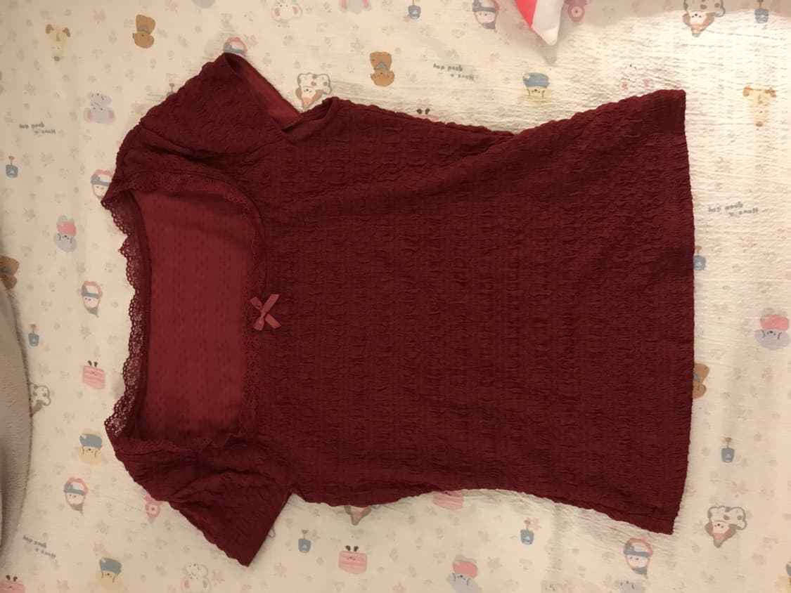 빈티지 퍼프 리본 티 상품이미지1