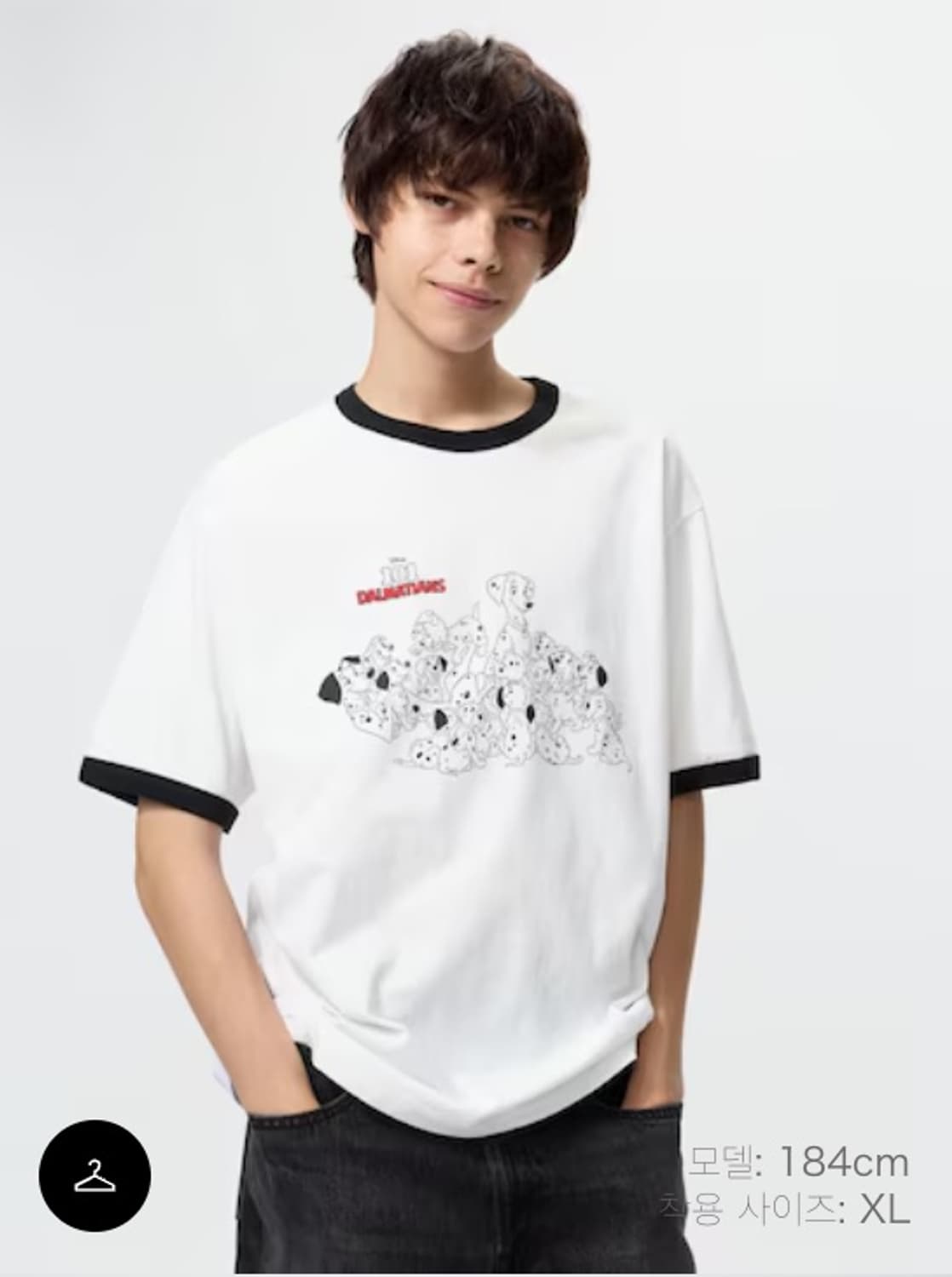[4XL] 유니클로 디즈니 달마시안 UT 반팔 티셔츠 화이트 상품이미지2