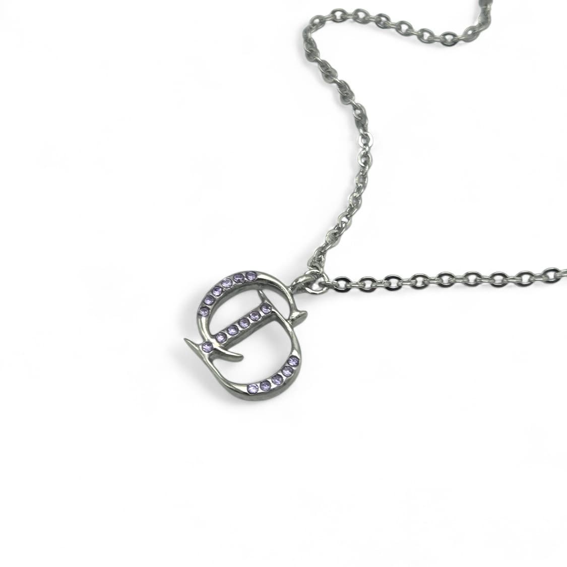 디올 큐빅 CD 로고 목걸이 상품이미지5