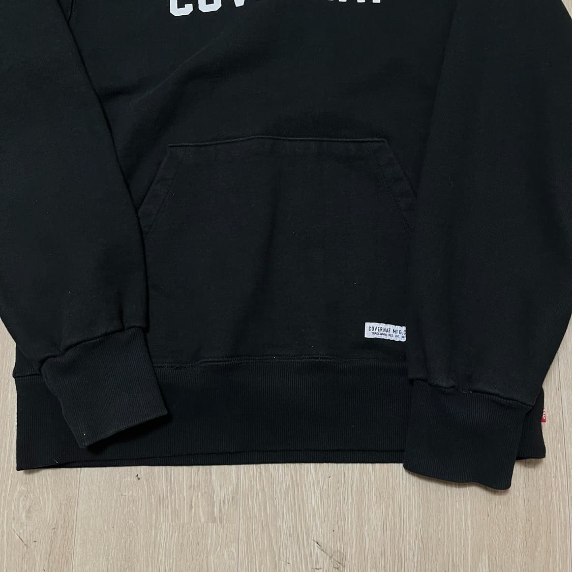 커버낫 어센틱 빅로고 후드 티셔츠 [블랙] M/95 상품이미지3