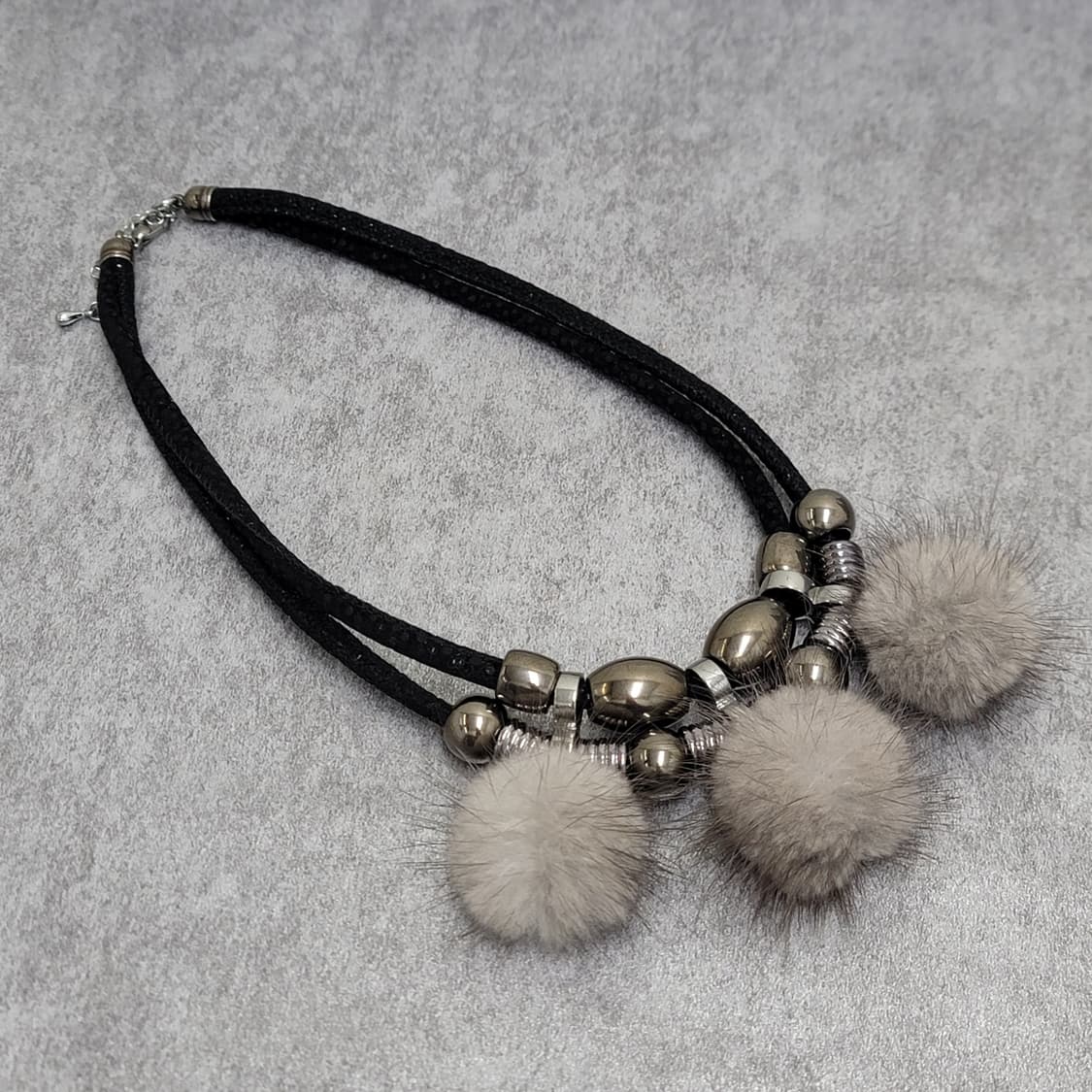 리얼밍크 빈티지목걸이 상품이미지2