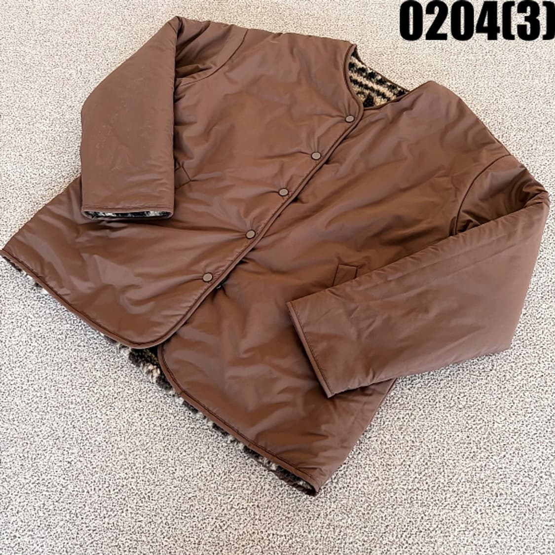 [실측확인] 빈티지 에스닉 패턴 뽀글이 리버시블 패딩 점퍼 0204(3) 상품이미지4