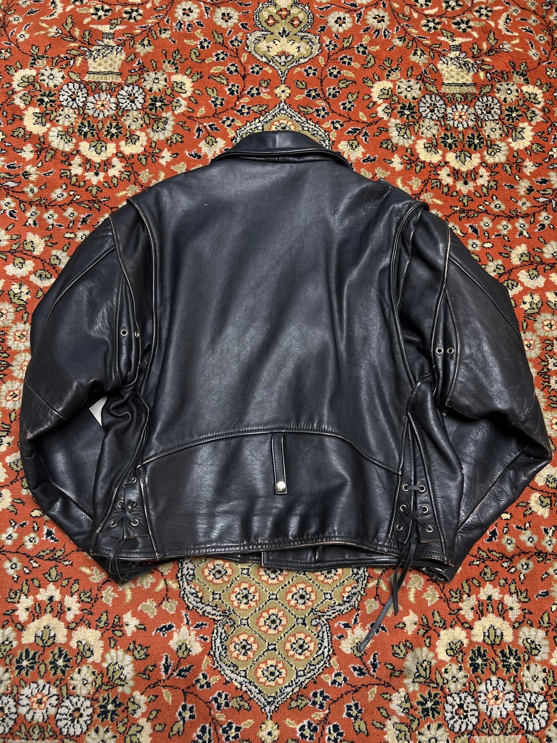 리플레이 빈티지 가죽 바이커 더블 라이더 자켓 M 상품이미지4