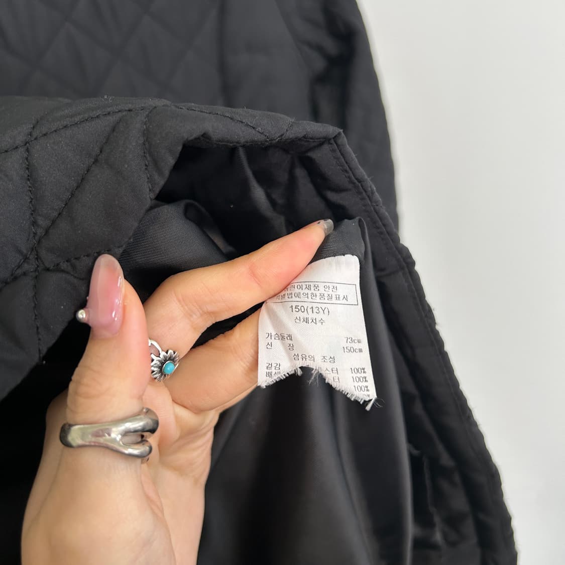 닥스 키즈 퀄팅 코트 150 정품 상품이미지4
