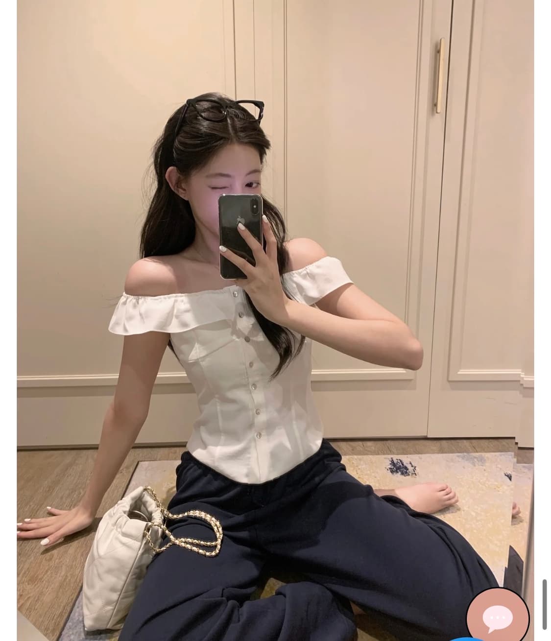 제니오 셸리 프릴 블라우스 상품이미지2