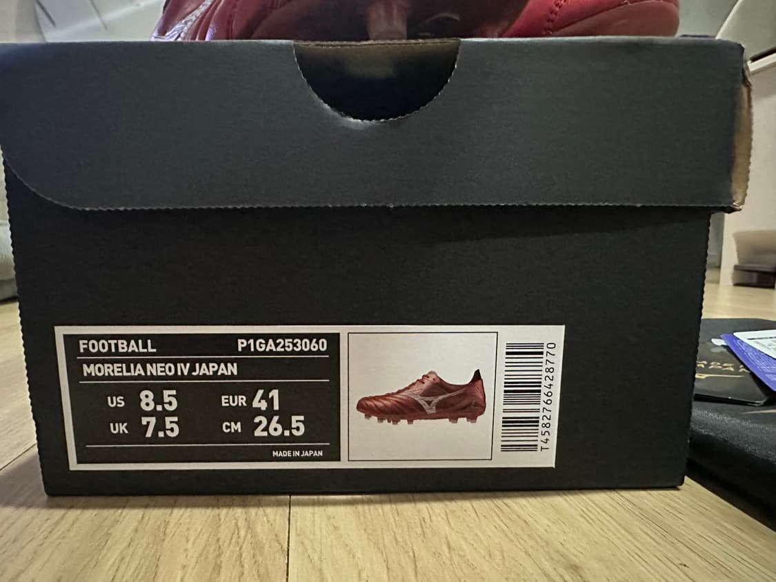 미즈노 모렐리아 네오4 JPN MD 265 루비 레드팩 축구화 상품이미지3