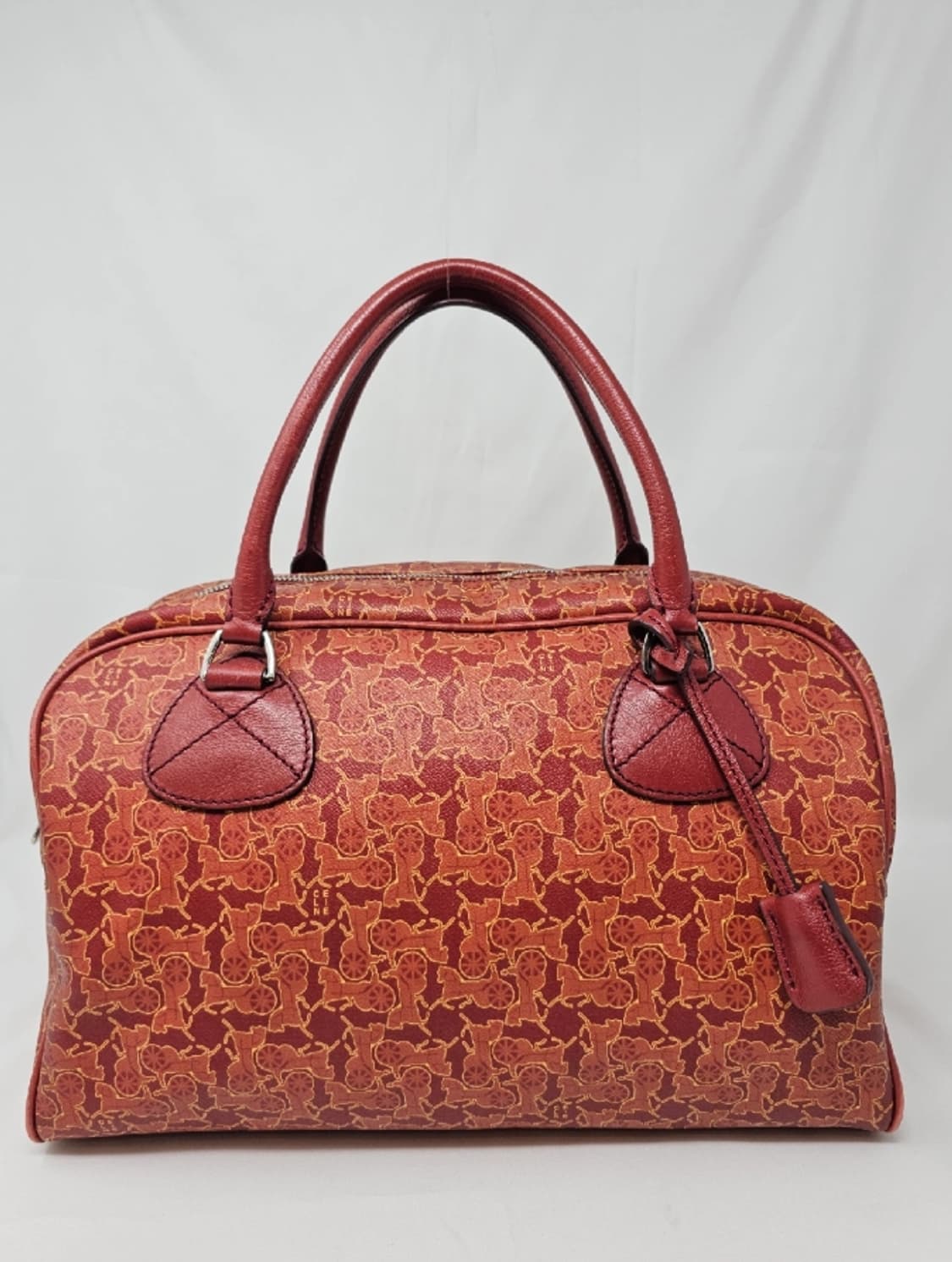 셀린느 마차 패턴 보스턴백 레드 상품이미지1