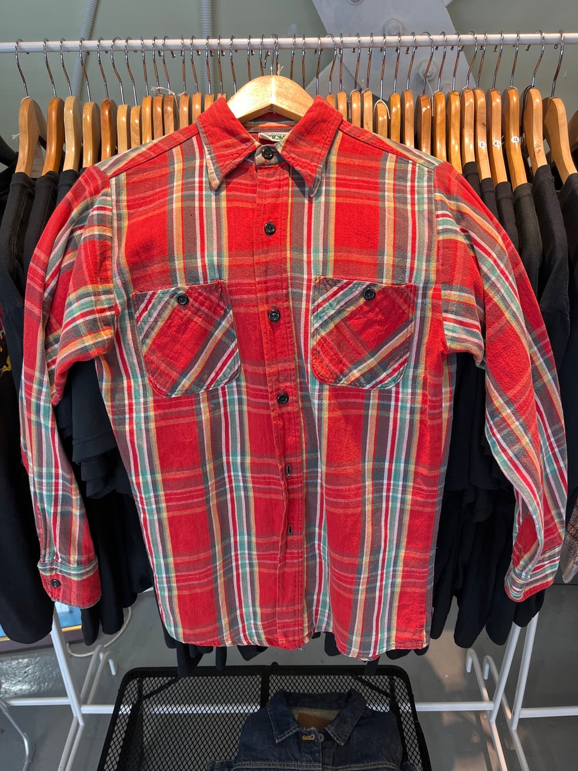 Vintage 80s~90s ELY flannel shirt 상품이미지1