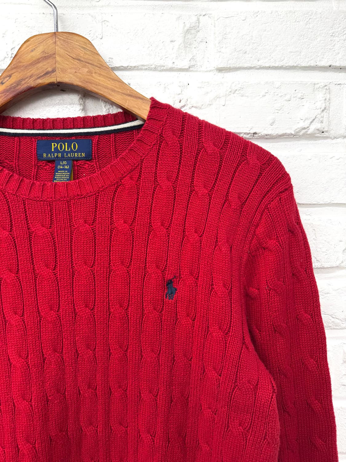 폴로 레드 케이블 니트 상품이미지4