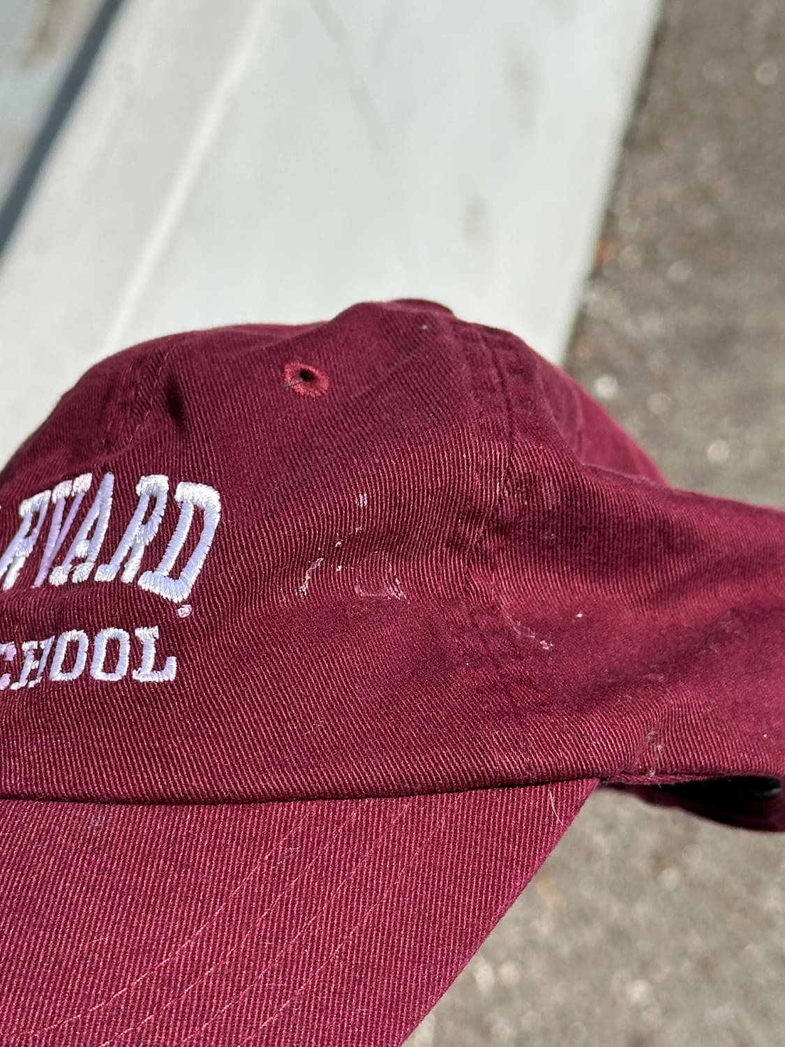 [M] 하버드 로스쿨 버건디 볼캡 모자 상품이미지7