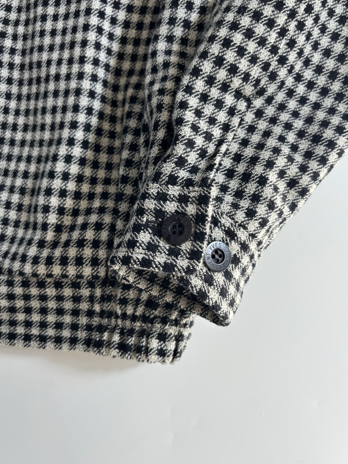 Ysl Pour Homme 입생로랑 자수 로고 체크 울 자켓 상품이미지7