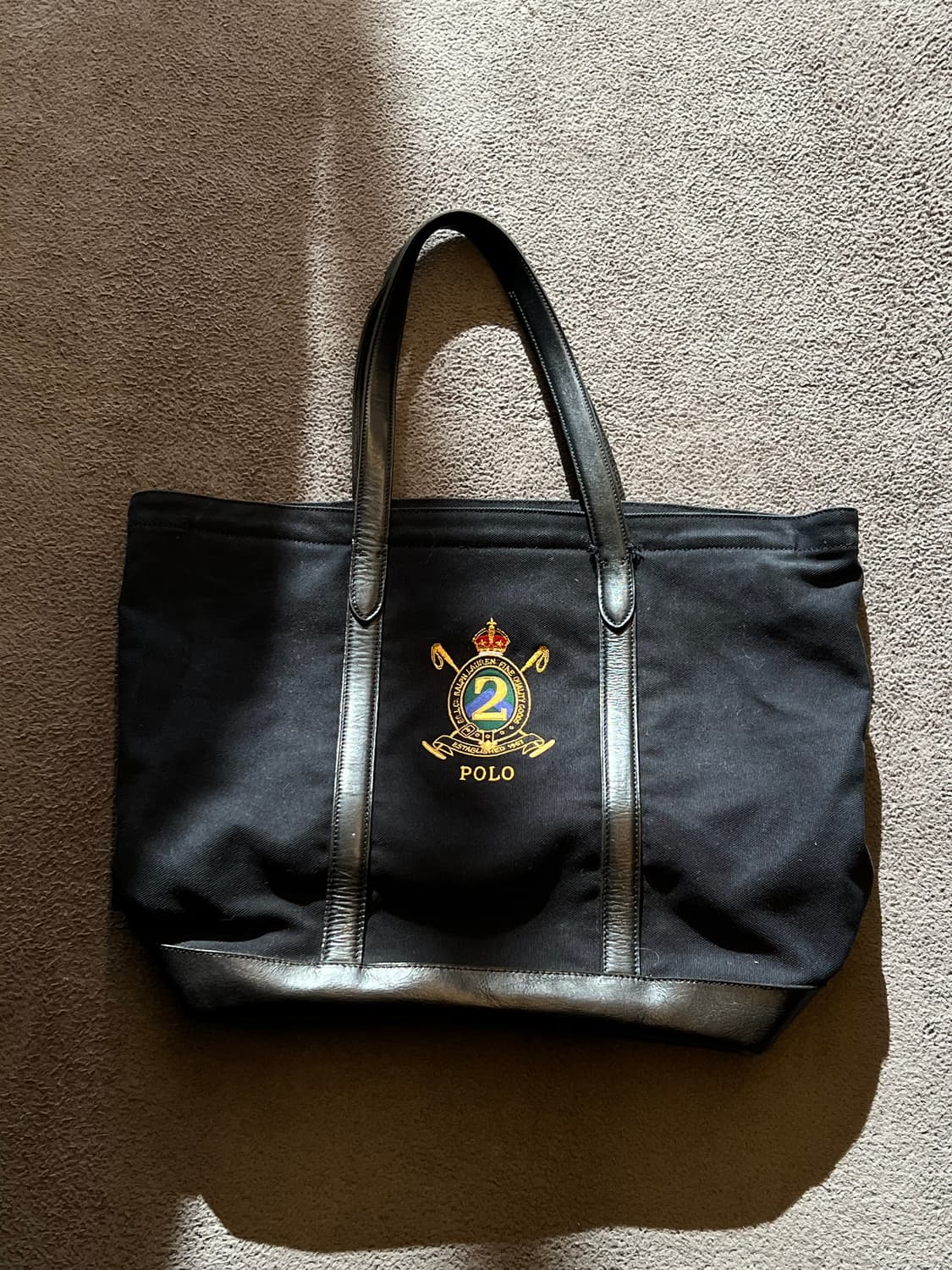 폴로 랄프로렌 와펜 캔버스 토트백 처분  상품이미지1
