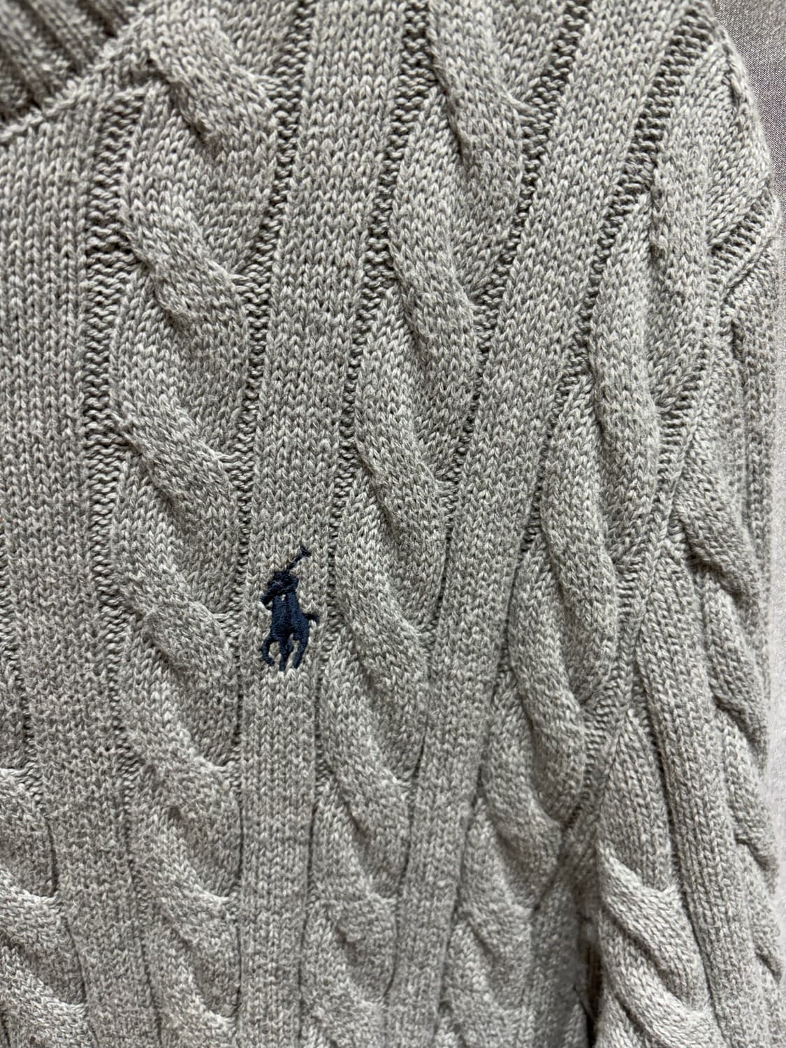 M 폴로랄프로렌 그레이 케이블 니트 상품이미지4