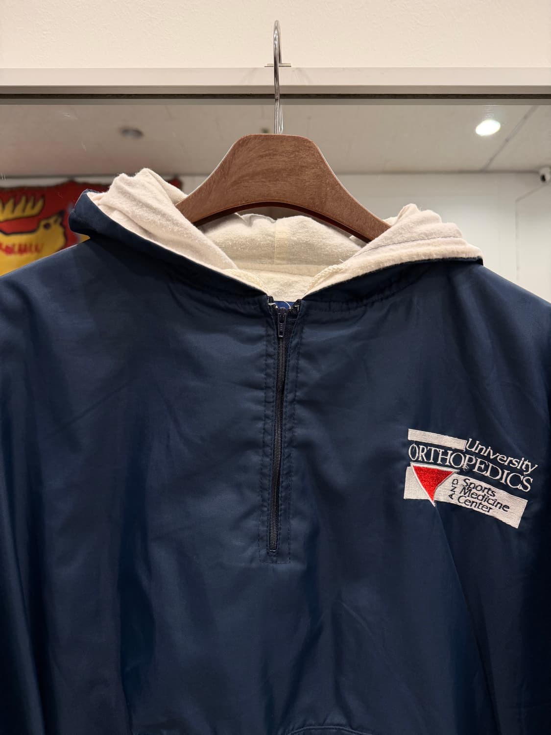 90s Holloway 나일론 쿼터 집업 아노락 후드 웜업 (USA) 상품이미지3