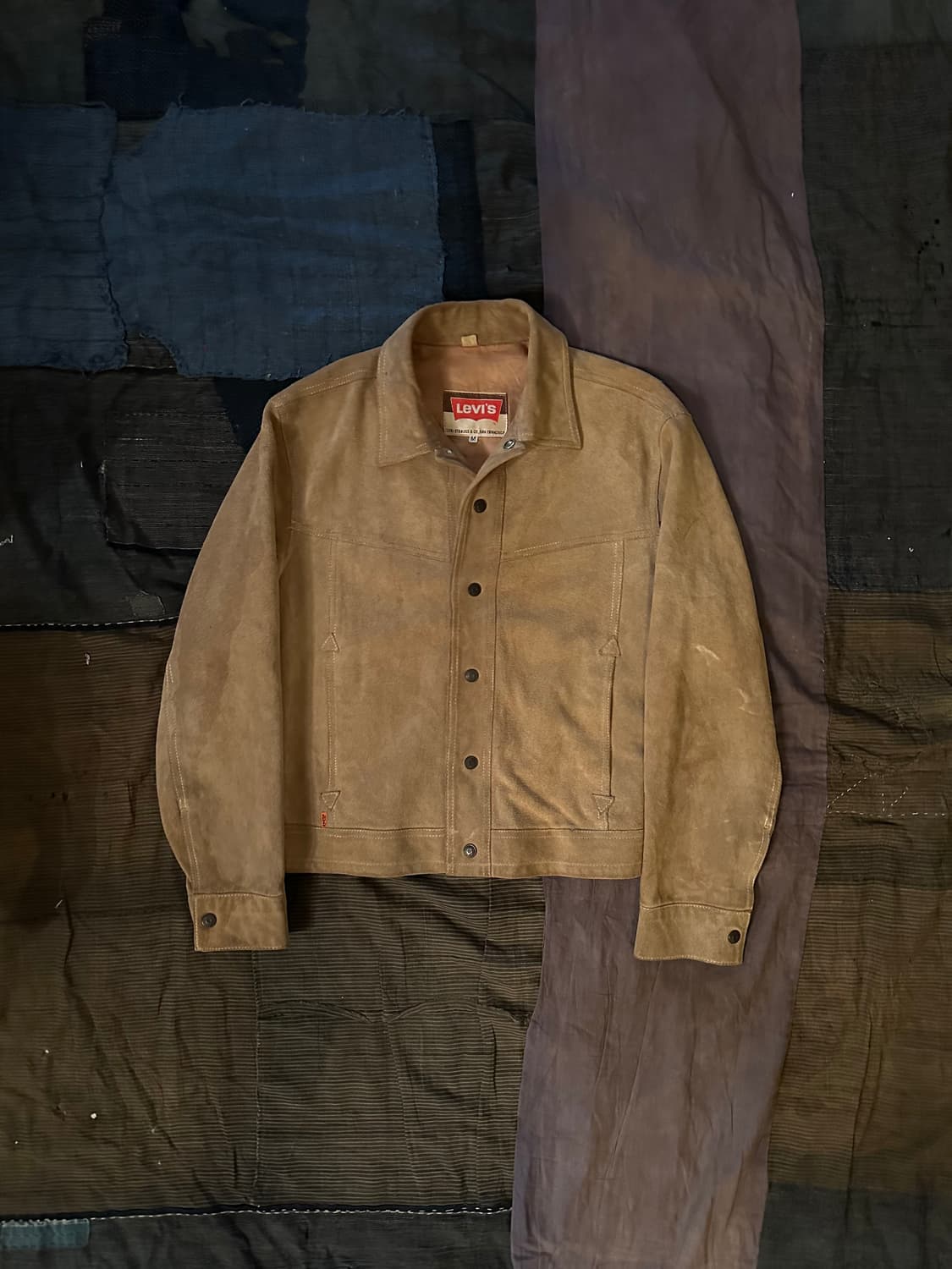 70s 빈티지 리바이스 오렌지탭 스웨이드 웨스턴 자켓 rrl 상품이미지1