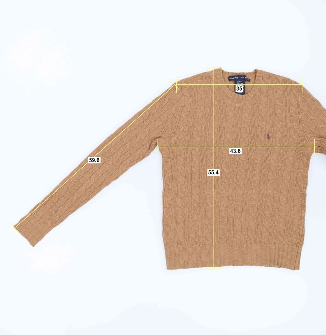 [S] 폴로 랄프로렌 슬림핏 캐시미어 혼방 케이블 니트 3818 상품이미지7