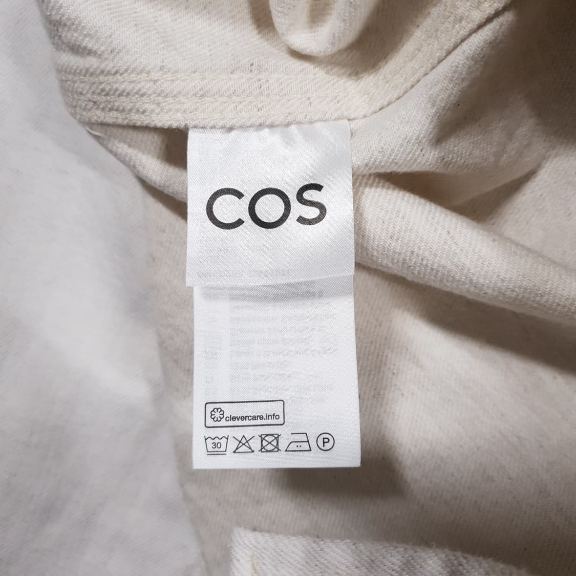 실측 XL) COS 코스 미니멀 포켓 헤비 코튼 셔츠형 남방 오트밀 크림 상품이미지6