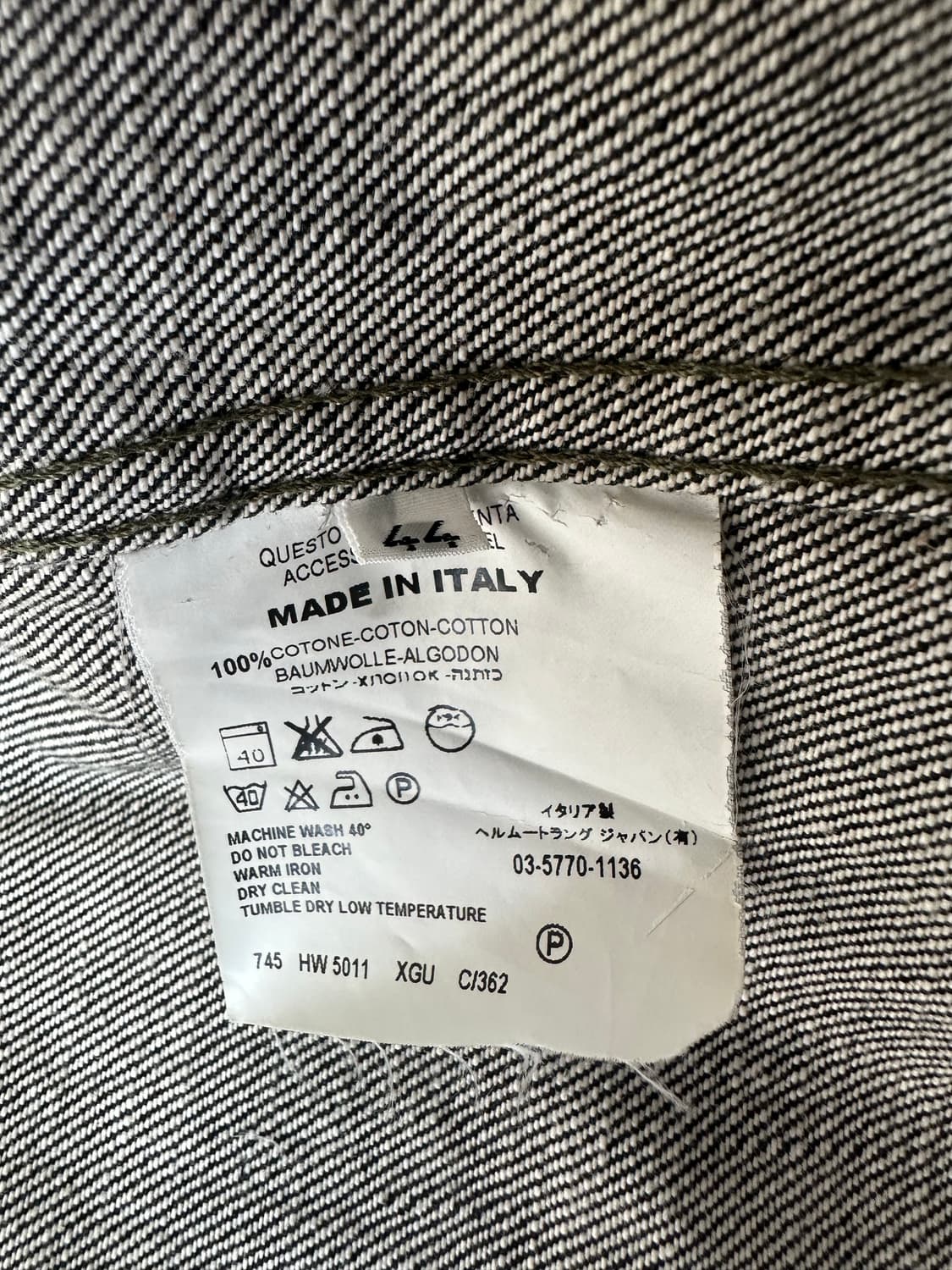 Helmut Lang 2002 Raw Denim Jack 상품이미지6