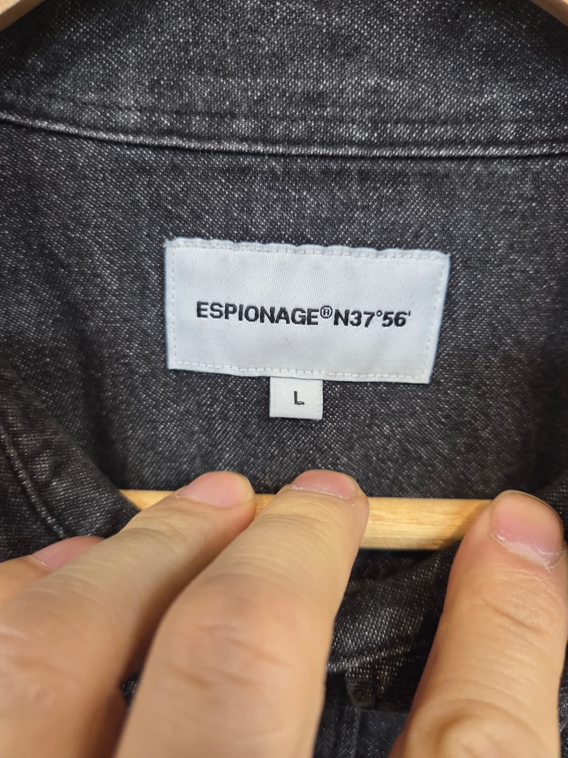 에스피오나지 오버데님 블랙 셔츠긴팔 L 상품이미지3
