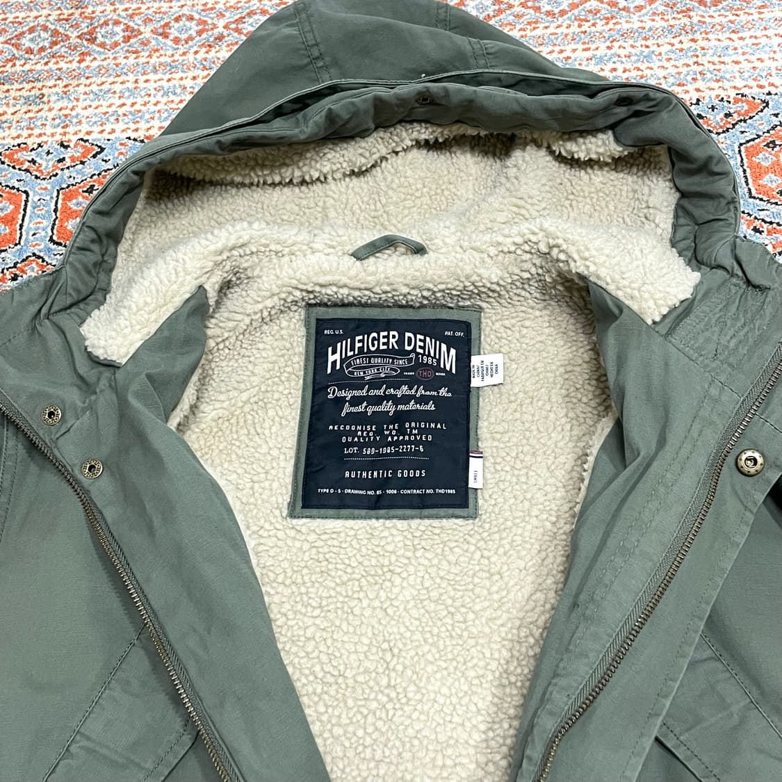 타미힐피거데님 카키 롱 야상점퍼 여성S 상품이미지5