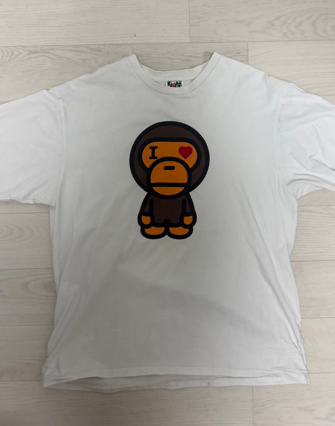 베이프 하트 베이비 마일로 티셔츠 판매 상품이미지2