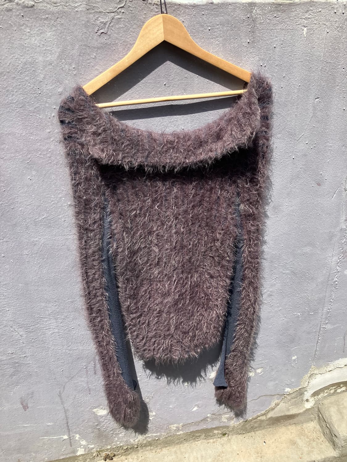 FENDI 퍼플 모헤어 스트라이프 니트 스웨터 M 상품이미지4